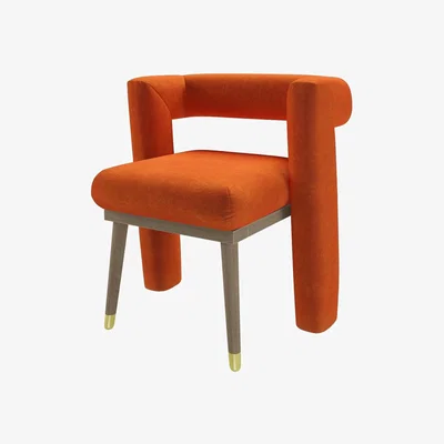 Sofa.com Fonda Dining Chair in Paprika Smart Velvet - sofa.com