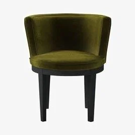 Sofa.com Margaux Dining Chair in Olive Cotton Matt Velvet