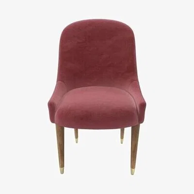 Sofa.com Arabella Dining Chair in Dusty Rose Cotton Matt Velvet