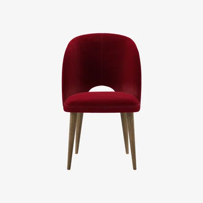 Sofa.com Darcy Dining Chair in Malbec Cotton Matt Velvet