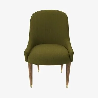 Sofa.com Arabella Dining Chair in Royal Fern Brushed Linen Cotton