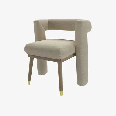 Sofa.com Fonda Dining Chair in Pampas Hygge Smart Linen