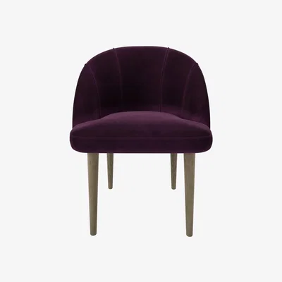 Sofa.com Piper Dining Chair in Damson Smart Velvet