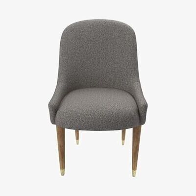 Sofa.com Arabella Dining Chair in Badger Dappled Viscose Wool