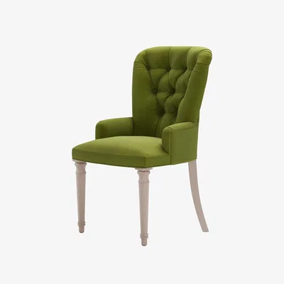 Sofa.com Sinclair Dining Chair in Vine Leaf Organic Smart Cotton