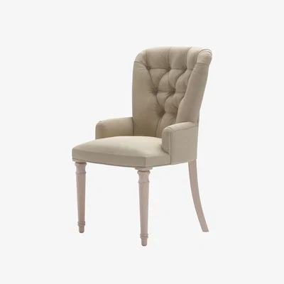 Sofa.com Sinclair Dining Chair in Pennine Stone Organic Smart Cotton
