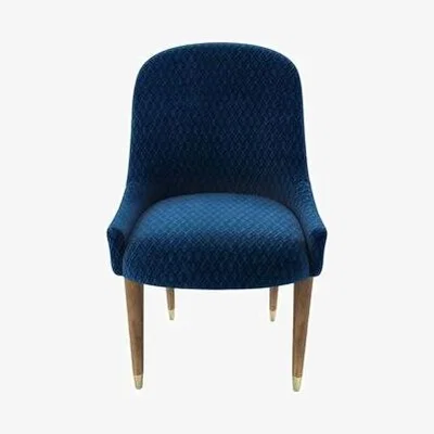Sofa.com Arabella Dining Chair in Royal Blue Velvet Jacquard