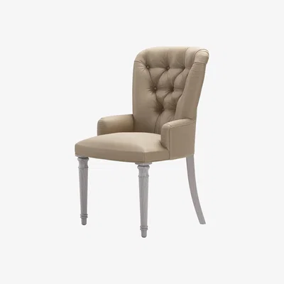 Sofa.com Sinclair Dining Chair in Coconut Soft Leather - sofa.com