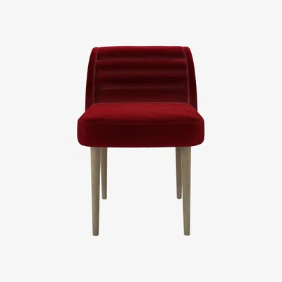 Sofa.com Lola Low Back Dining Chair in Claret Cotton Matt Velvet - sofa.com