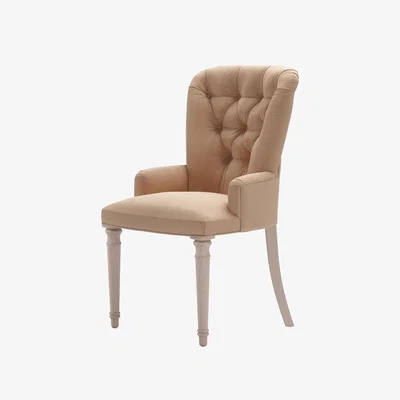 Sofa.com Sinclair Dining Chair in Rosewater Organic Smart Cotton