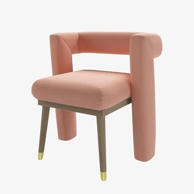 Sofa.com Fonda Dining Chair in Sakura Pink Organic Smart Cotton