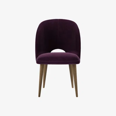Sofa.com Darcy Dining Chair in Damson Smart Velvet