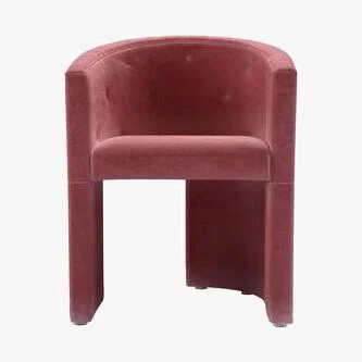 Sofa.com Coco Dining Chair in Dusty Rose Cotton Matt Velvet
