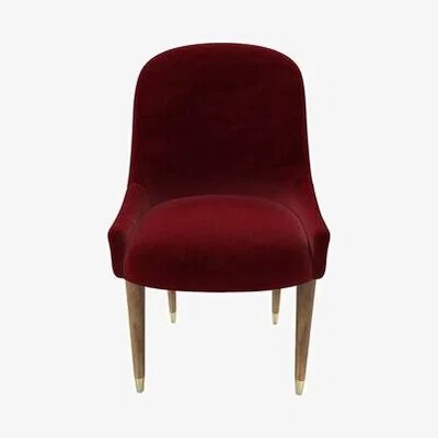 Sofa.com Arabella Dining Chair in Claret Cotton Matt Velvet