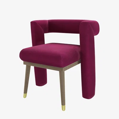 Sofa.com Fonda Dining Chair in Persian Rose Smart Velvet
