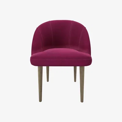 Sofa.com Piper Dining Chair in Persian Rose Smart Velvet