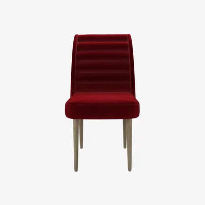 Sofa.com Lola Dining Chair in Claret Cotton Matt Velvet - sofa.com