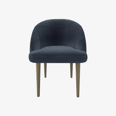 Sofa.com Piper Dining Chair in Skyfall Cotton Matt Velvet