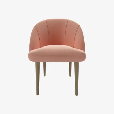 Sofa.com Piper Dining Chair in Sakura Pink Organic Smart Cotton