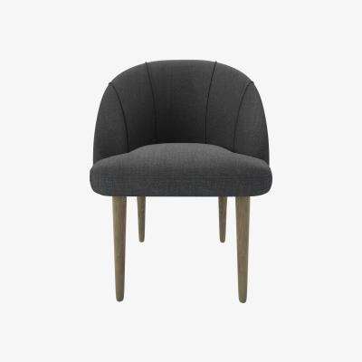Sofa.com Piper Dining Chair in Charcoal Brushed Linen Cotton - sofa.com