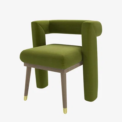 Sofa.com Fonda Dining Chair in Vine Leaf Organic Smart Cotton