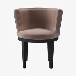 Sofa.com Margaux Dining Chair in Orchid Cotton Matt Velvet
