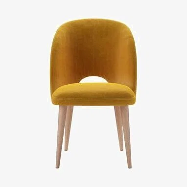 Sofa.com Darcy Dining Chair in Butterscotch Cotton Matt Velvet