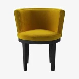 Sofa.com Margaux Dining Chair in Canary Cotton Matt Velvet