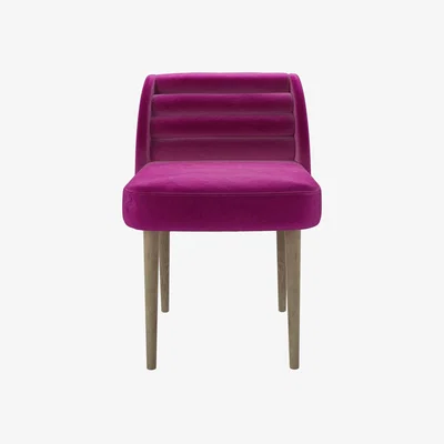 Sofa.com Lola Low Back Dining Chair in Peony Cotton Matt Velvet - sofa.com