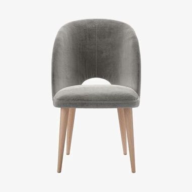 Sofa.com Darcy Dining Chair in Squirrel Cotton Matt Velvet
