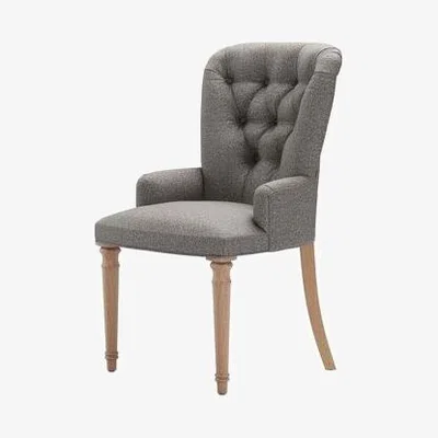Sofa.com Sinclair Dining Chair in Badger Dappled Viscose Wool