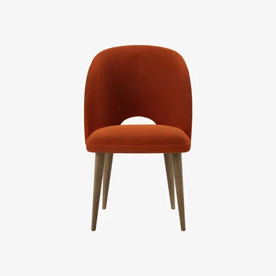 Sofa.com Darcy Dining Chair in Brick Aquaclean Clever Velvet