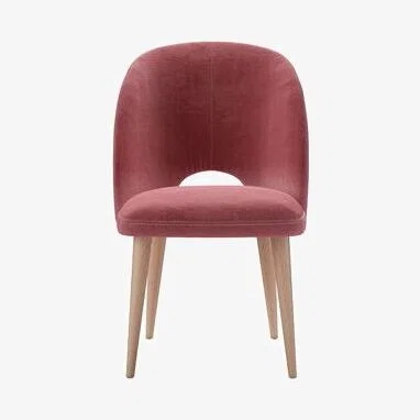 Sofa.com Darcy Dining Chair in Dusty Rose Cotton Matt Velvet