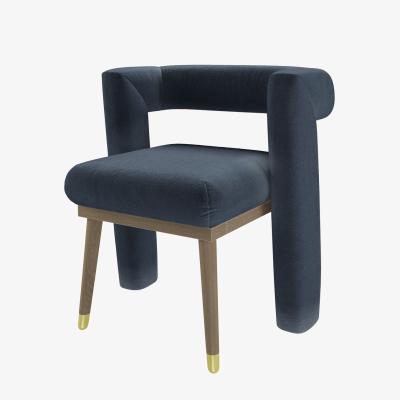 Sofa.com Fonda Dining Chair in Skyfall Cotton Matt Velvet