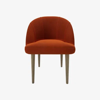 Sofa.com Piper Dining Chair in Brick Aquaclean Clever Velvet