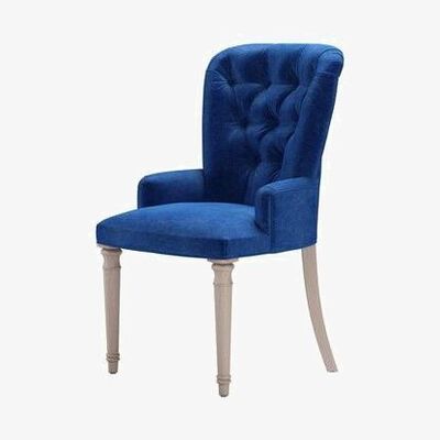 Sofa.com Sinclair Dining Chair in Cobalt Smart Velvet