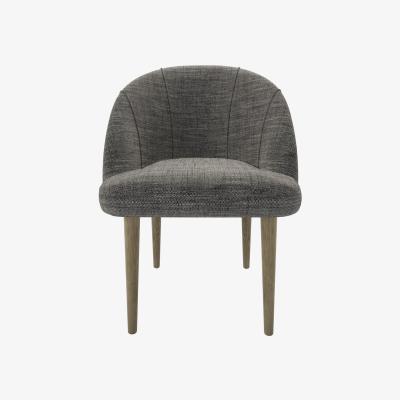 Sofa.com Piper Dining Chair in Liquorice Baylee Multi-Tone Viscose Linen