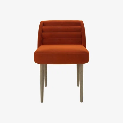 Sofa.com Lola Dining Chair in Brick Aquaclean Clever Velvet