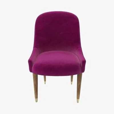 Sofa.com Arabella Dining Chair in Peony Cotton Matt Velvet