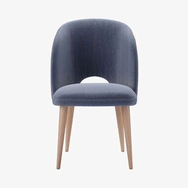 Sofa.com Darcy Dining Chair in Sapphire Smart Velvet