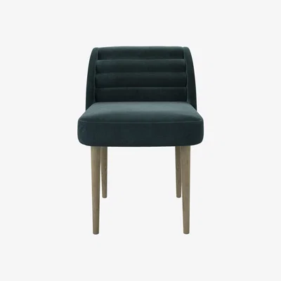 Sofa.com Lola Dining Chair in Deep Forest Aquaclean Clever Velvet