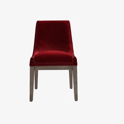 Sofa.com Basil Dining Chair in Claret Cotton Matt Velvet - sofa.com
