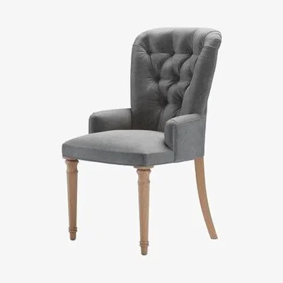 Sofa.com Sinclair Dining Chair in Earl Grey Smart Velvet