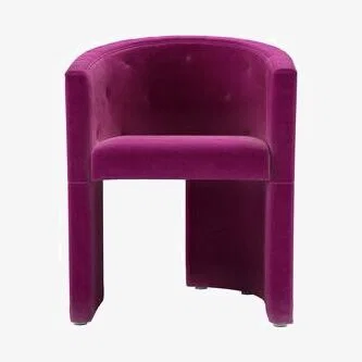 Sofa.com Coco Dining Chair in Peony Cotton Matt Velvet
