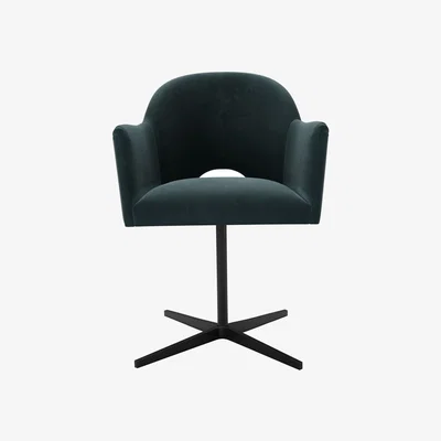 Sofa.com Lupin Dining Chair in Deep Forest Aquaclean Clever Velvet