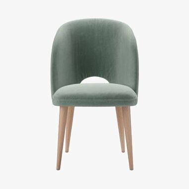 Sofa.com Darcy Dining Chair in Sage Smart Velvet