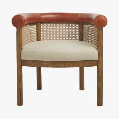 Soho Home Jensen Dining Chair, Washed Linen Bisque, UK