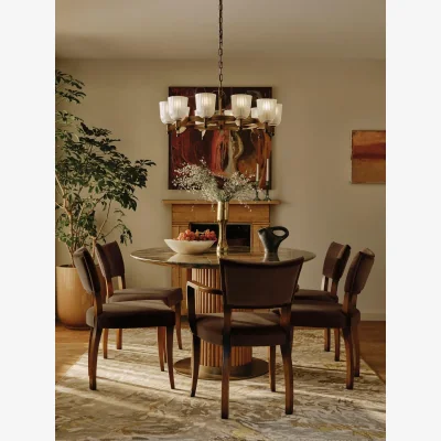 Soho Home Pair of Molina Dining Chairs, Velvet, Chocolate, UK