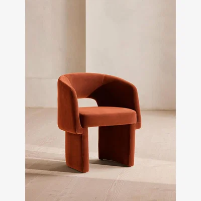 Soho Home Morrell Dining Chair, Velvet, Rust
