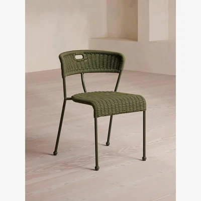Soho Home Lisson Stacking Dining Chair, Olive